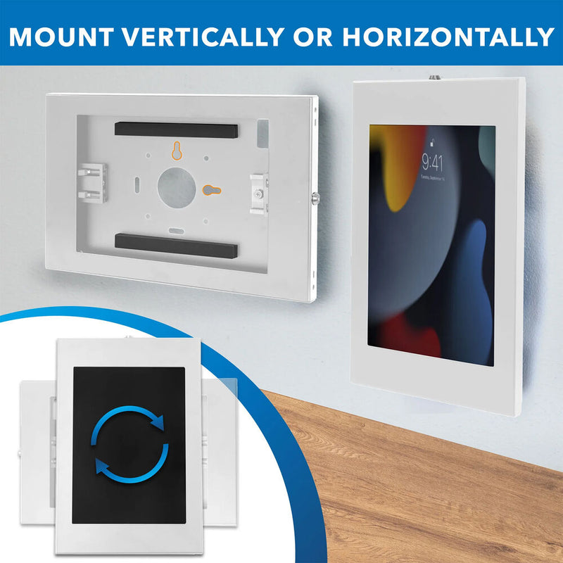 Mount-It! Anti-Theft Tablet Wall Mount for Apple iPad Models (White)