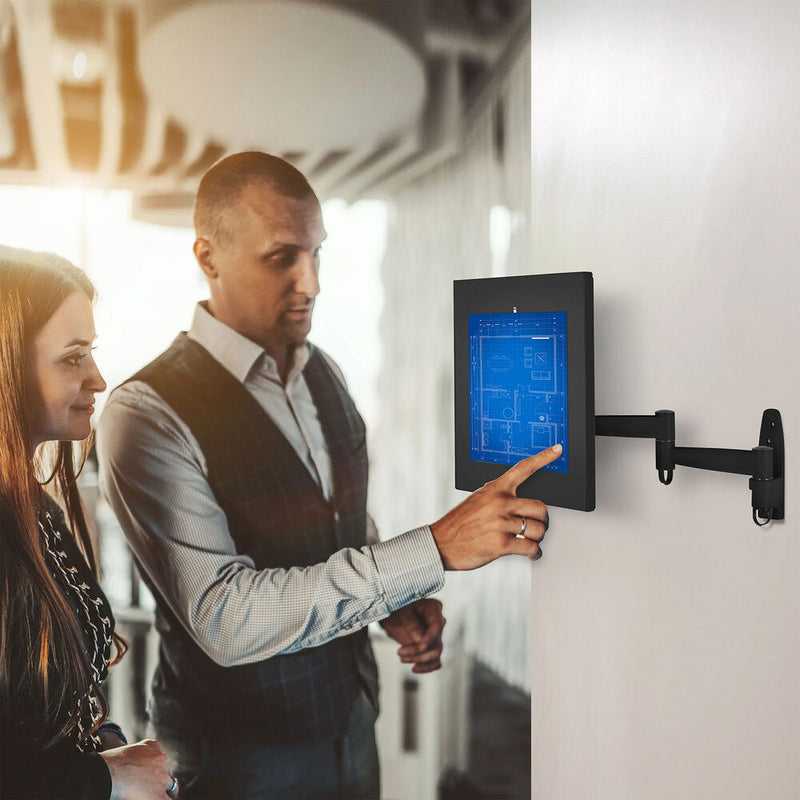 Mount-It! Anti-Theft Wall Mount with Swing Arm for Apple iPad Models (Black)