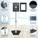 Mount-It! Anti-Theft Tablet Floor Stand with Height Adjustment for Apple iPad