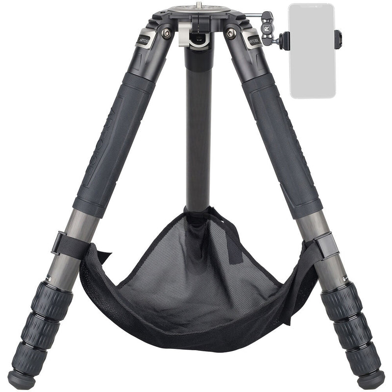 ARTCISE AS95C+MA Carbon Fiber Tripod with 75mm Bowl, Magic Arm, and Smartphone Holder