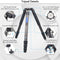 ARTCISE AS95C+MA Carbon Fiber Tripod with 75mm Bowl, Magic Arm, and Smartphone Holder