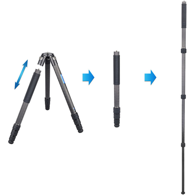 ARTCISE CS90C Carbon Fiber Tripod with Smartphone Holder (Black)