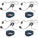 Eartec EP4CYB Evade E-PAK 4-Person Intercom System with Cyber Headsets (2.4 GHz)