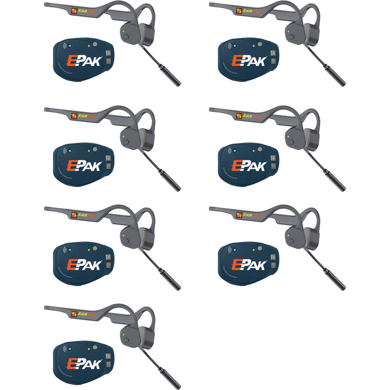 Eartec EP7LZ Evade E-PAK 7-Person Intercom System with Lazer-Pro Headsets (2.4 GHz)
