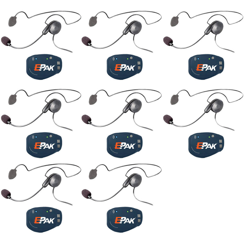 Eartec EP8CYB Evade E-PAK 8-Person Intercom System with Cyber Headsets (2.4 GHz)
