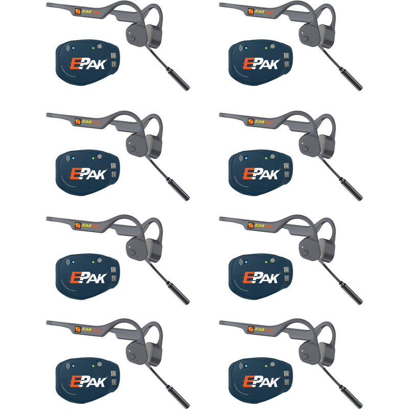 Eartec EP8LZ Evade E-PAK 8-Person Intercom System with Lazer-Pro Headsets (2.4 GHz)