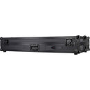 Odyssey Black Low-Profile DJ Coffin with 12" Mixer and Two Turntables, Wheels, and Glide Platform