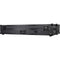 Odyssey Black Low-Profile DJ Coffin with 12" Mixer and Two Turntables, Wheels, and Glide Platform