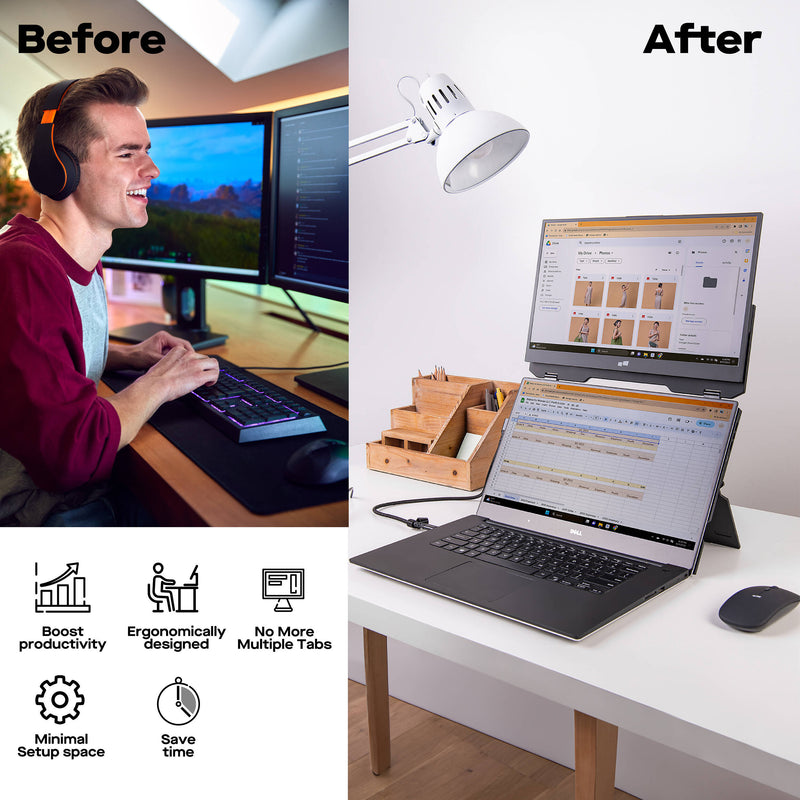 Mobile Pixels 15.6" Duex Float Portable Multi-Touch Monitor
