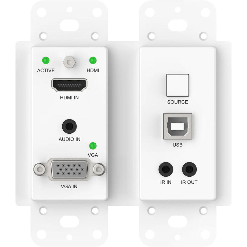 DVDO 4K HDMI & VGA Wall Plate Extender Kit Over HDBaseT with USB