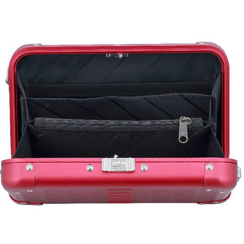Aleon Aluminum Hard-Shell Cross-Body Bag (Small, Ruby)