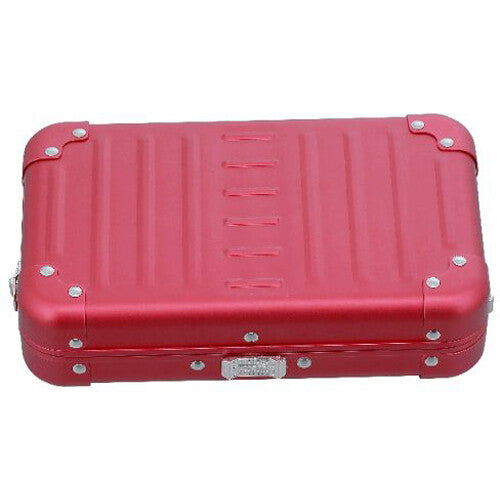 Aleon Aluminum Hard-Shell Cross-Body Bag (Small, Ruby)