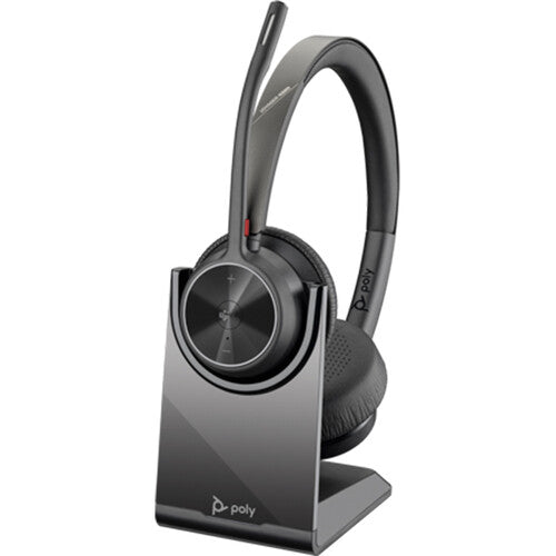 Poly Voyager 4320 Bluetooth Stereo Headset with BT700 USB-A Dongle and Charging Stand (Microsoft Teams Certified)