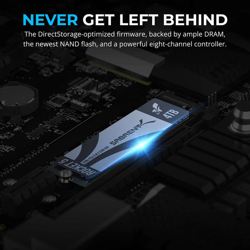 Sabrent 4TB Rocket 5 PCIe 5.0 M.2 NVMe Internal SSD
