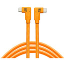 Tether Tools TetherGuard LeverLock Plate & TetherPro Dual Right-Angle USB-C Cable Kit (15', High-Visibility Orange)