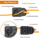 Tether Tools TetherGuard LeverLock Plate & TetherPro Dual Right-Angle USB-C Cable Kit (15', High-Visibility Orange)