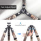 ARTCISE AS80CH Carbon Fiber Tripod with 65mm Bowl, Magic Arm, and Smartphone Holder (Camouflage)