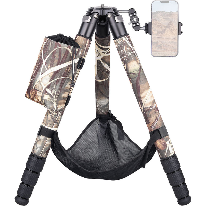 ARTCISE CS90CH Carbon Fiber Tripod with Smartphone Holder (Desert Yellow Camouflage)