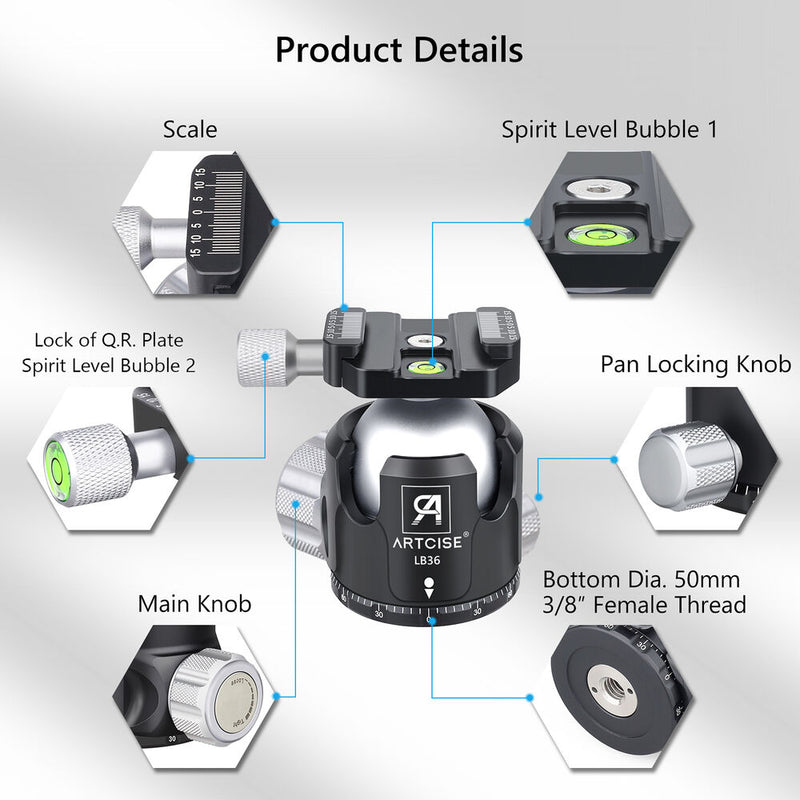 ARTCISE LB36 Low-Profile Ball Head