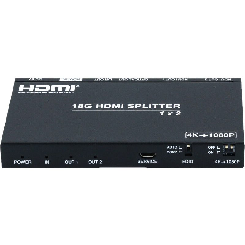 DVDO 4K 1 x 2 HDMI Splitter with Scaler & Audio Extract