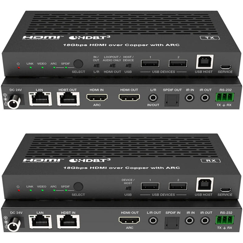 DVDO 4K60 HDMI Extender Over HDBaseT 3.0 with USB & eARC Tx/Rx Set (328' )