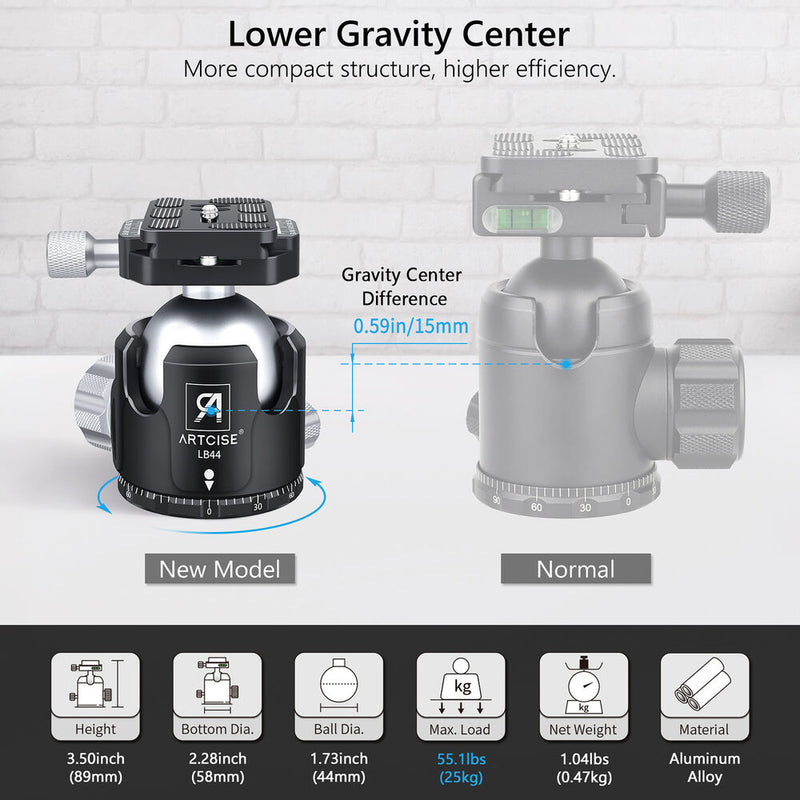 ARTCISE LB44 Low-Profile Ball Head