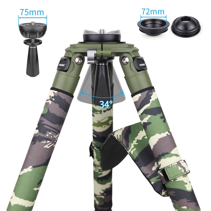 INNOREL RT90CG Carbon Fiber Tripod with 75mm Bowl (Green Camouflage)