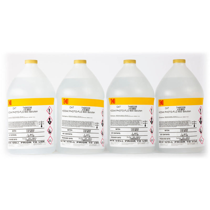 Kodak Photo-FLO 600 Solution / Four 1 Gallon Concentrate Bottles