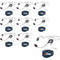Eartec EP9CYB Evade E-PAK 9-Person Intercom System with Cyber Headsets (2.4 GHz)