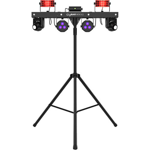 CHAUVET DJ GigBAR Move ILS 5-in-1 Lighting System with Moving Heads, Pars, Derbys, Strobe, and Laser Effects