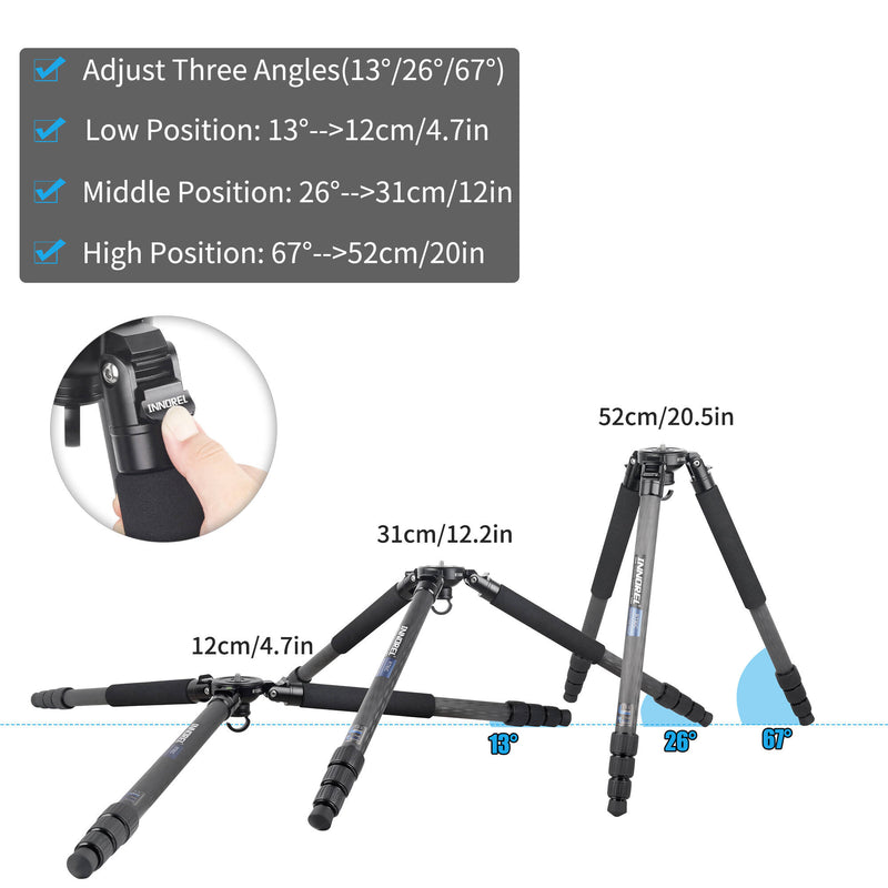 INNOREL RT80C Carbon Fiber Tripod with 75mm Bowl Adapter