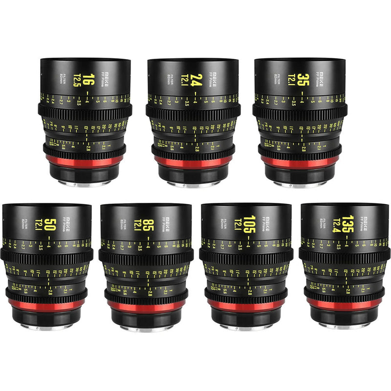 Meike Full-Frame Prime Cine 7-Lens Kit with Hard-Shell Case (Sony E)