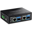 TRENDnet TI-BF22SFP 2-Port Gigabit SFP to RJ45 PoE++ Industrial Media Converter