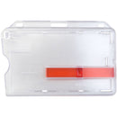 BRADY PEOPLE ID Frosted Rigid Plastic Horizontal 1-Card Dispenser with Red Extractor Slide (3.72 x 2.46", 50-Pack)