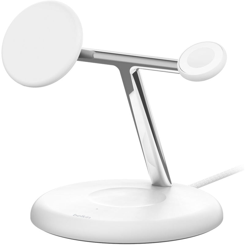 Belkin BoostCharge Pro 3-in-1 Qi2 Wireless Charging Stand (White)