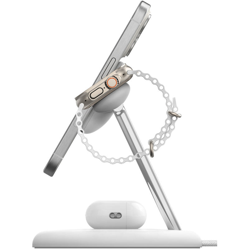 Belkin BoostCharge Pro 3-in-1 Qi2 Wireless Charging Stand (White)