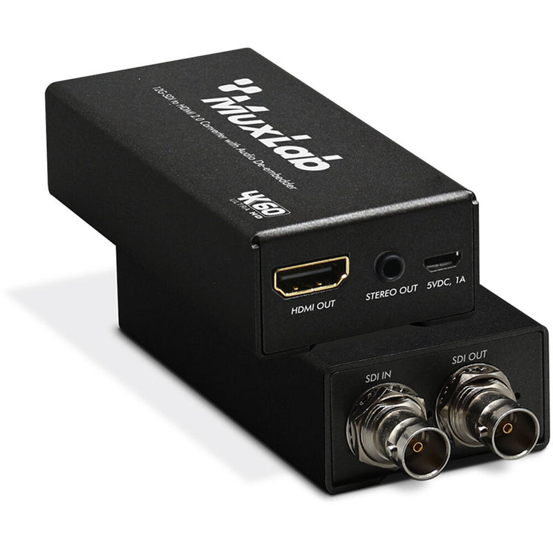 MuxLab 12G-SDI to HDMI 2.0 Converter with Audio Extender