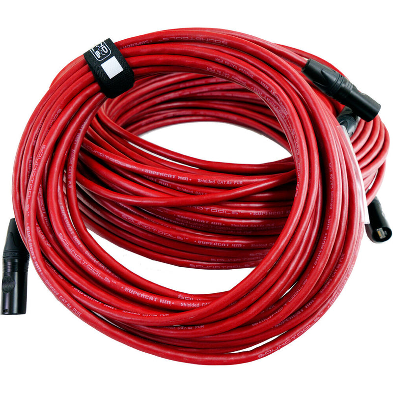 SoundTools SuperCAT XM Shielded Cat 6a EtherCON Cable (Red, 328.1')