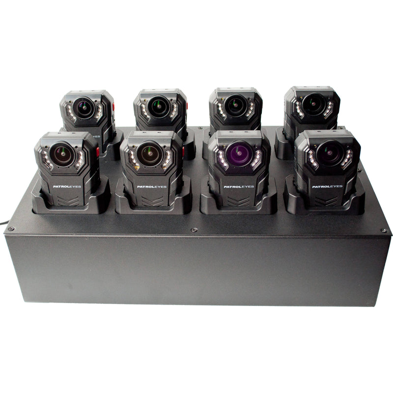 PatrolEyes Data Transfer Docking Station for Eight SC-DV7 Police Body Cameras
