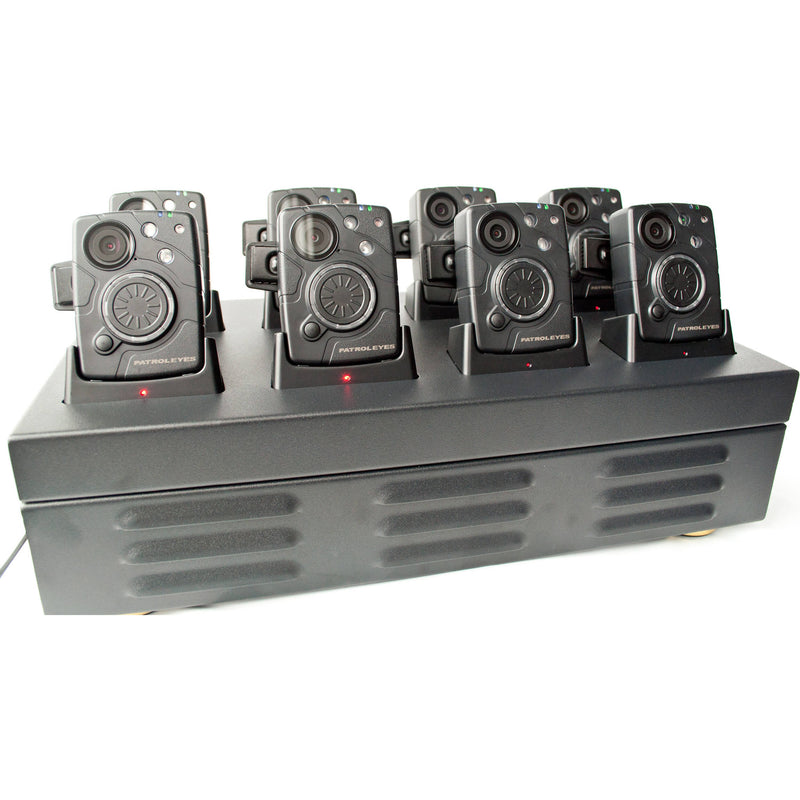 PatrolEyes Data Transfer Docking Station for Eight SC-DV10 Police Body Cameras