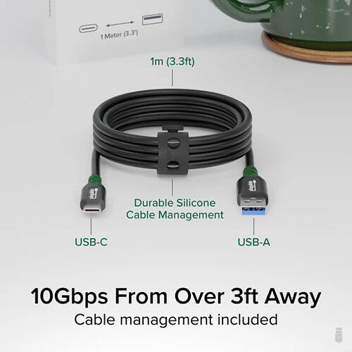 Plugable USB-C to USB-A 3.2 Gen 2 Male Cable (6.6')