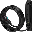 Maximm Cable 3-Outlet Power Extension Cord with 360? Rotating Flat Plug (Black, 10')