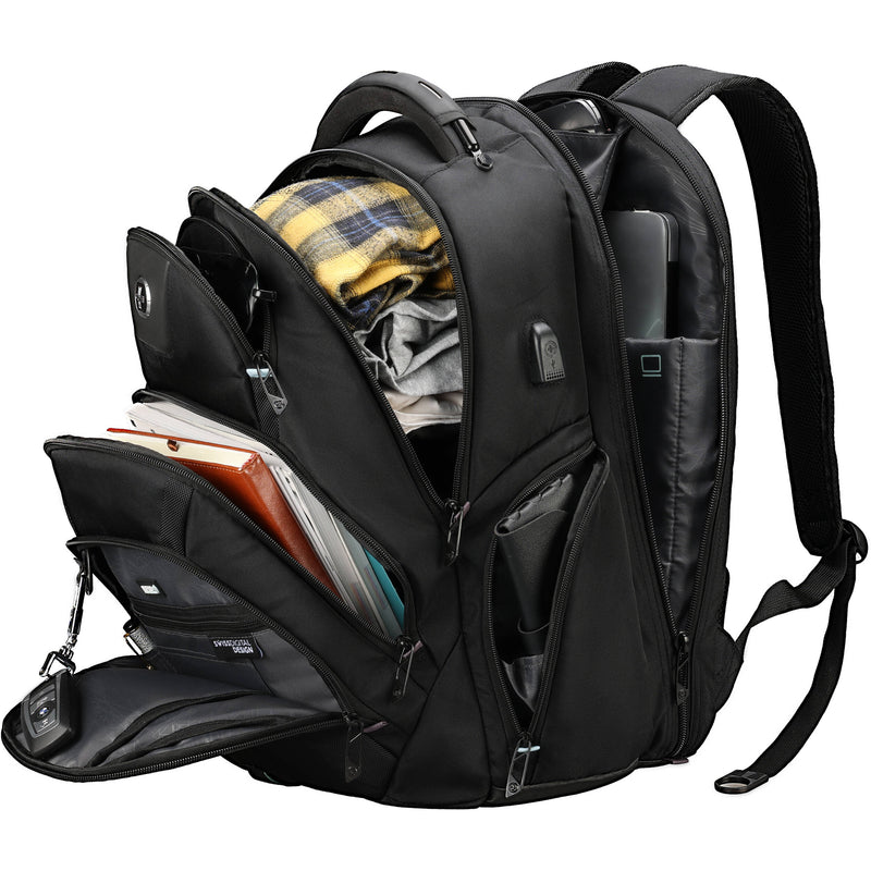 Swissdigital PIXEL PRO Backpack | Finder (Black, 31L)