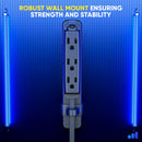Maximm Cable 3-Outlet Power Extension Cord with 360&deg; Rotating Flat Plug (Black, 1')