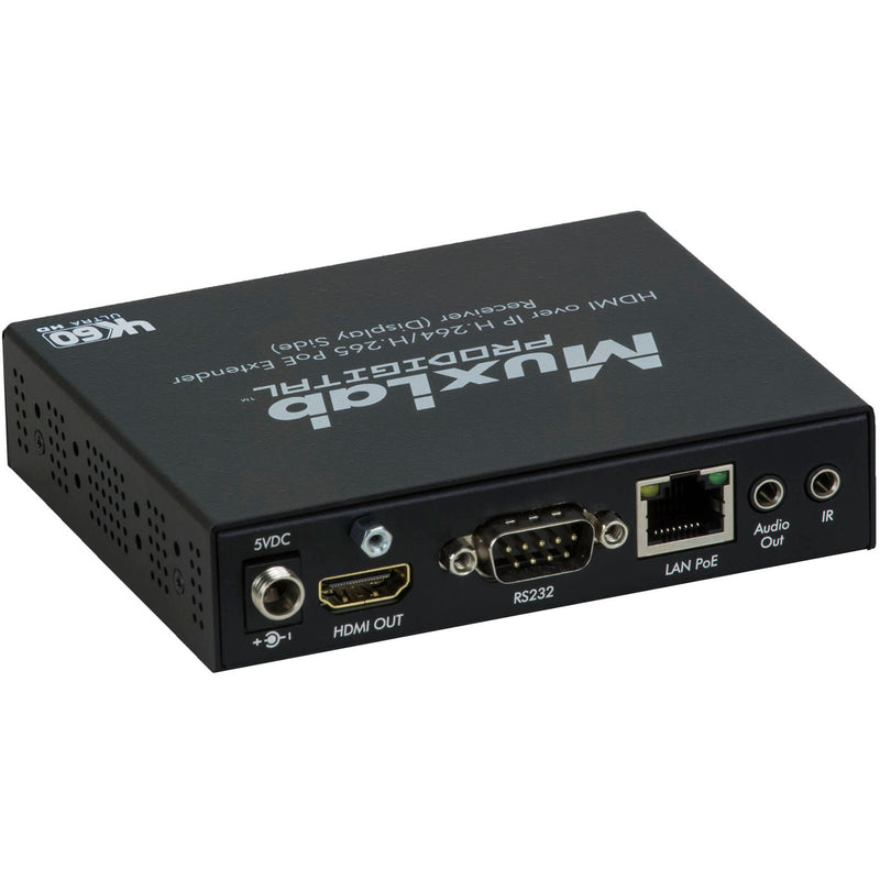 MuxLab 4K60 HDMI-over-IP H.264/H.265 PoE Receiver V2