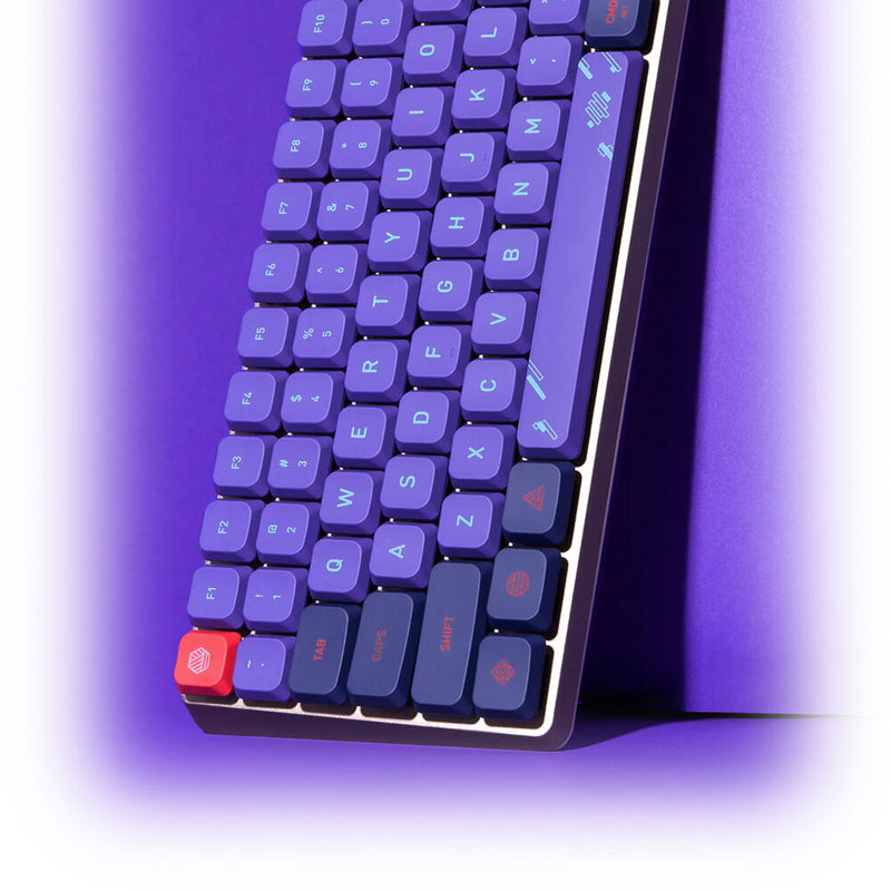 AZIO Cascade 75% Layout Slim Keycaps (Neon Flux Light)