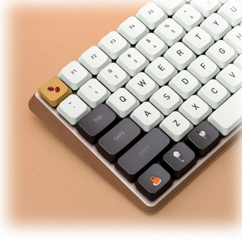 AZIO Cascade 75% Layout Slim Keycaps (Coffee Light)