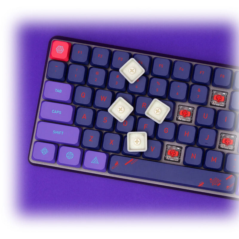 AZIO Cascade 75% Layout Slim Keycaps (Neon Flux Dark)