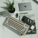 AZIO Maple Retro Compact Keyboard (Maple Wood / Silver Aluminum)