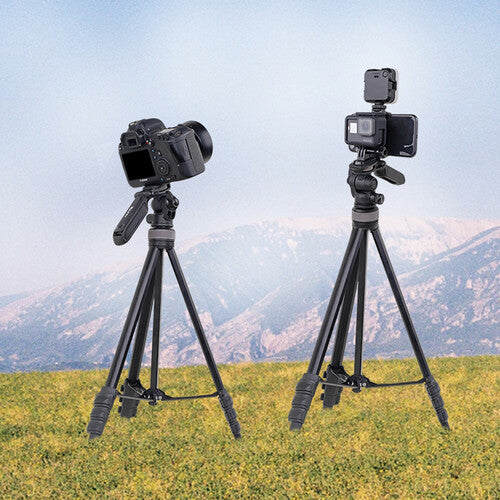 XILETU LSM1+XT204A Aluminum Tripod with Panoramic Head & Mobile Phone Holder